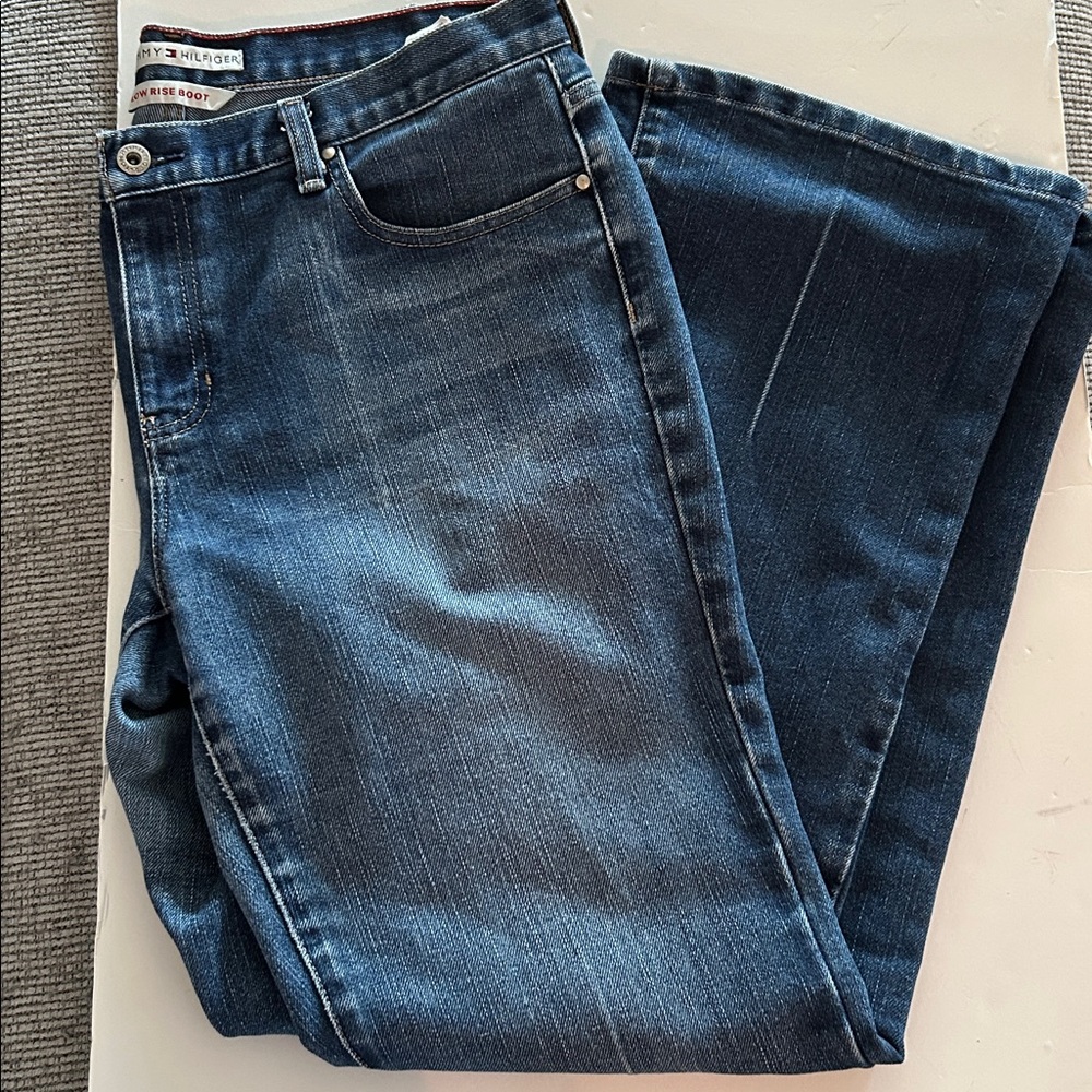 Tommy Hilfiger Low rise Bootcut Jeans classic denim size 14 - Picture 15 of 16